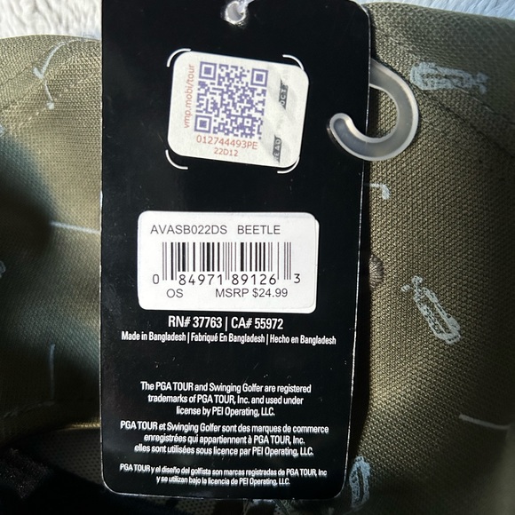 PGA Tour Moisture Wicking Proseries Adjustable Hat AVASB022DS BEETLE - Picture 5 of 5